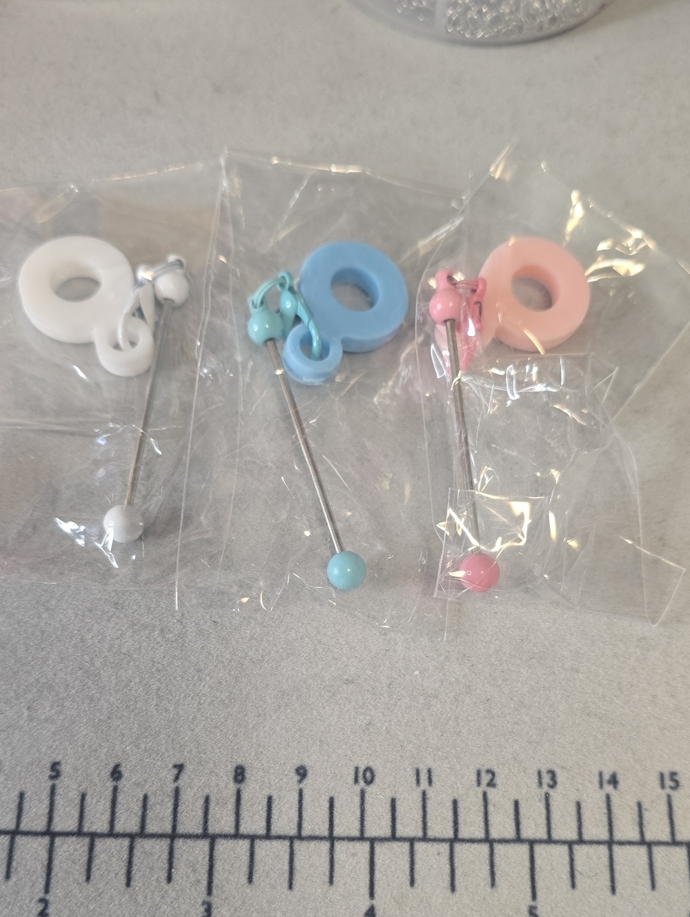 9pcs Beadable Straw Topper.